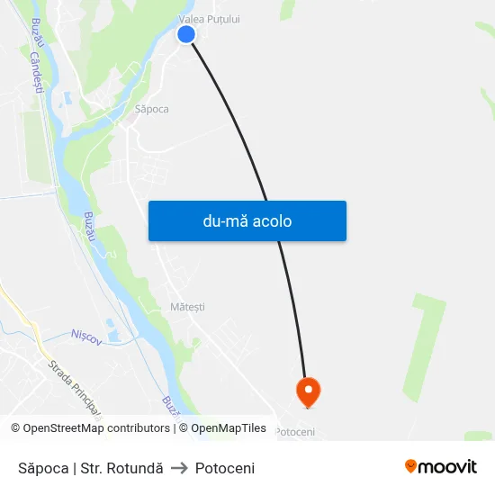 Harta de Săpoca | Str. Rotundă către Potoceni