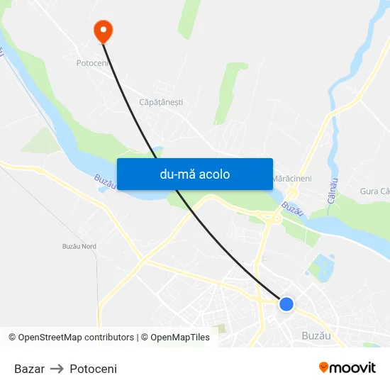 Harta de Bazar către Potoceni