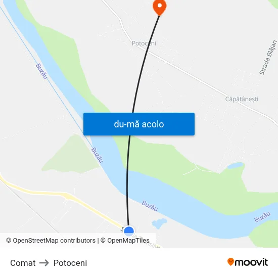 Harta de Comat către Potoceni