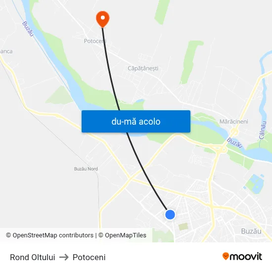 Harta de Rond Oltului către Potoceni