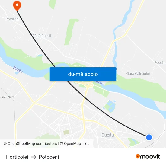 Harta de Horticolei către Potoceni