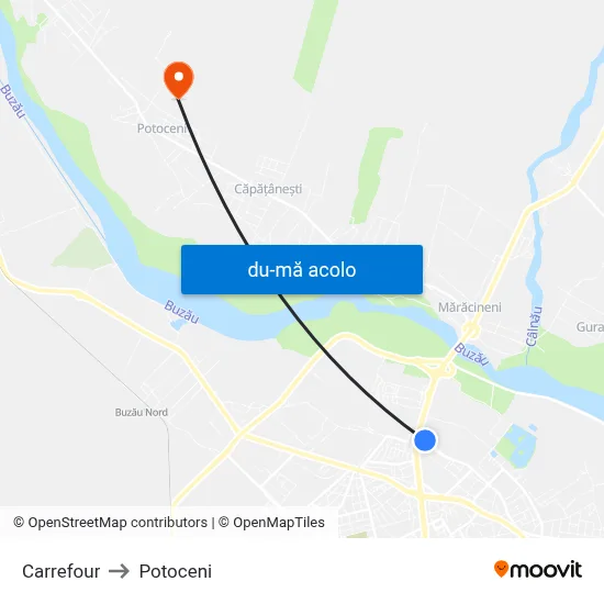 Harta de Carrefour către Potoceni