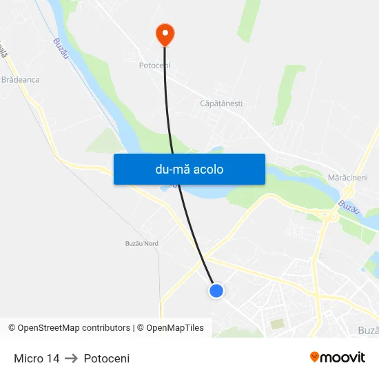 Harta de Micro 14 către Potoceni