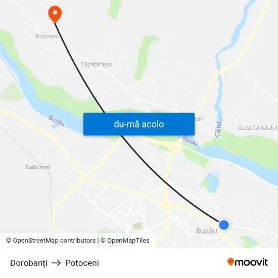 Harta de Dorobanți către Potoceni