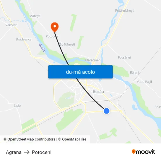 Harta de Agrana către Potoceni