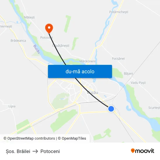 Harta de Șos. Brăilei către Potoceni