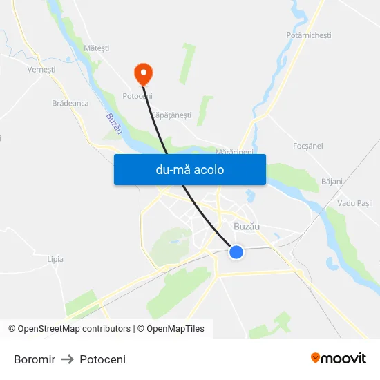 Harta de Boromir către Potoceni