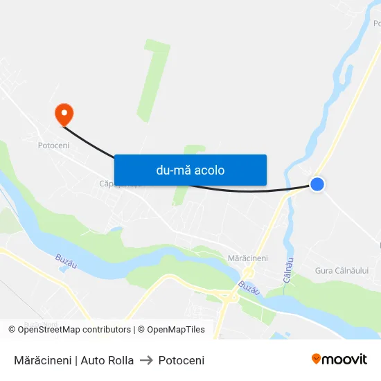 Harta de Mărăcineni | Auto Rolla către Potoceni