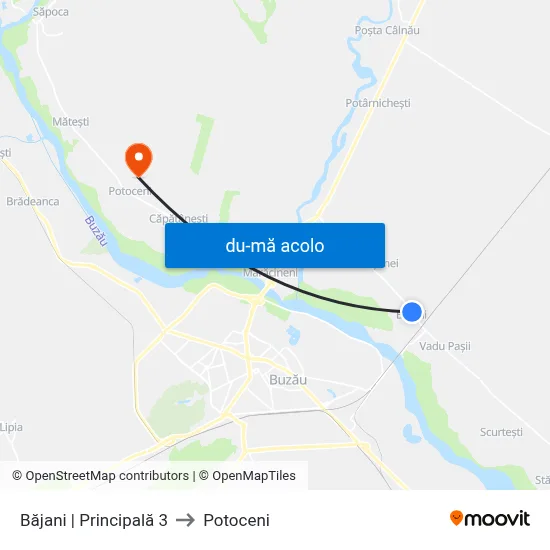 Harta de Băjani | Principală 3 către Potoceni