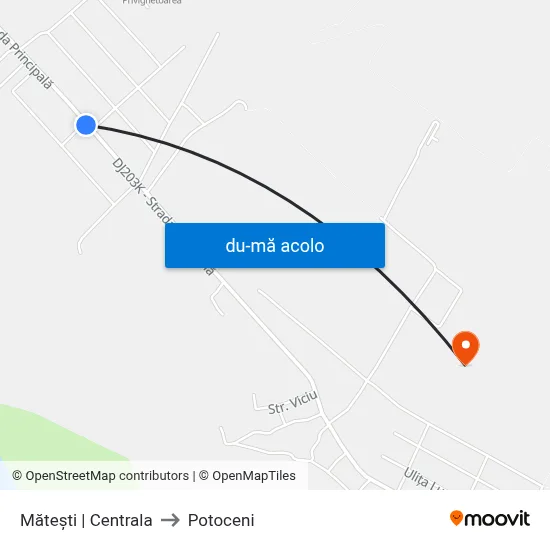 Harta de Mătești | Centrala către Potoceni