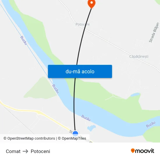 Harta de Comat către Potoceni