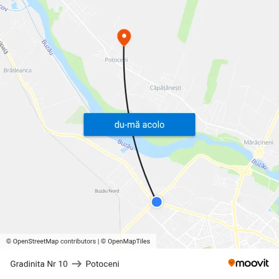 Harta de Gradinita Nr 10 către Potoceni
