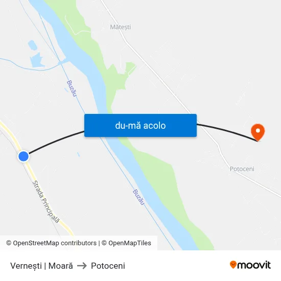 Harta de Vernești | Moară către Potoceni