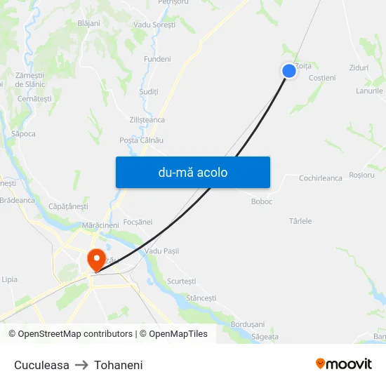 Harta de Cuculeasa către Tohaneni