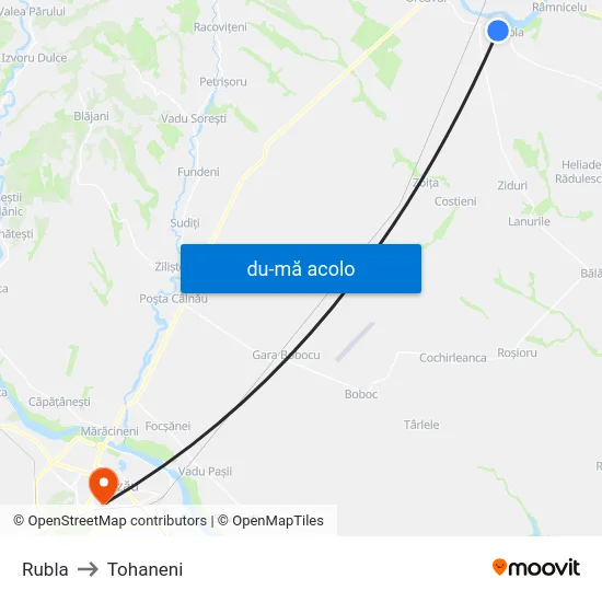 Harta de Rubla către Tohaneni