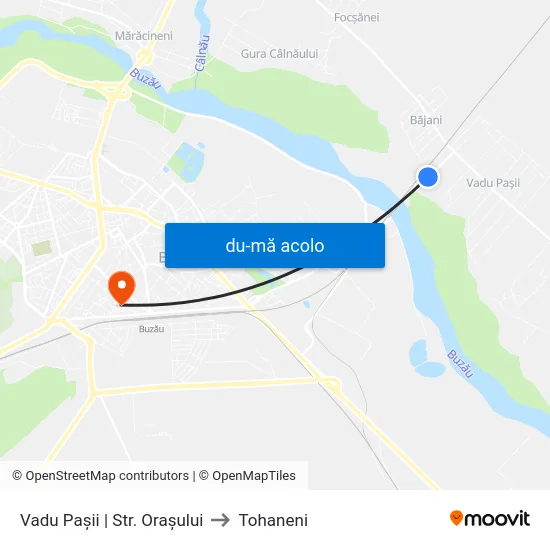 Harta de Vadu Pașii | Str. Orașului către Tohaneni