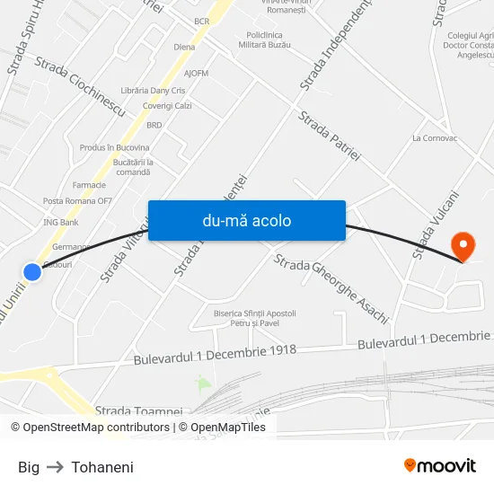 Harta de Big către Tohaneni