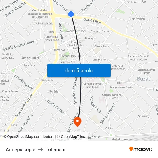 Harta de Arhiepiscopie către Tohaneni