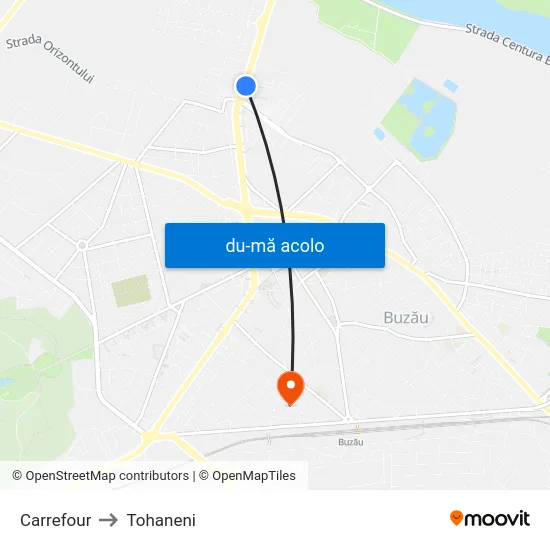 Harta de Carrefour către Tohaneni