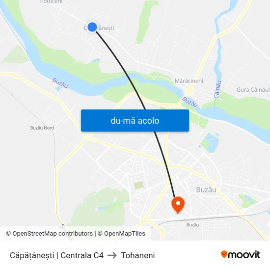Harta de Căpățânești | Centrala C4 către Tohaneni