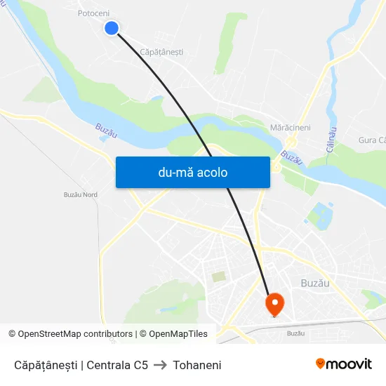 Harta de Căpățânești | Centrala C5 către Tohaneni