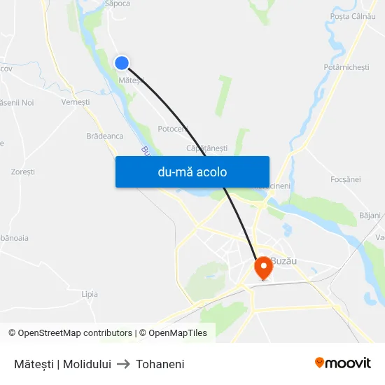 Harta de Mătești | Molidului către Tohaneni