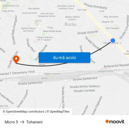 Harta de Micro 5 către Tohaneni