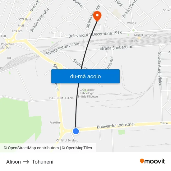 Harta de Alison către Tohaneni