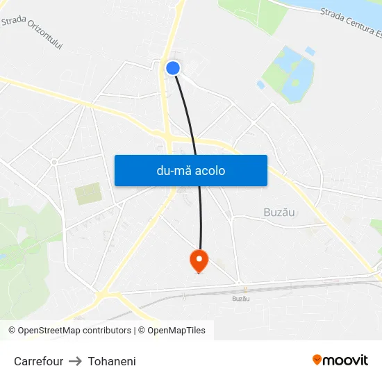 Harta de Carrefour către Tohaneni