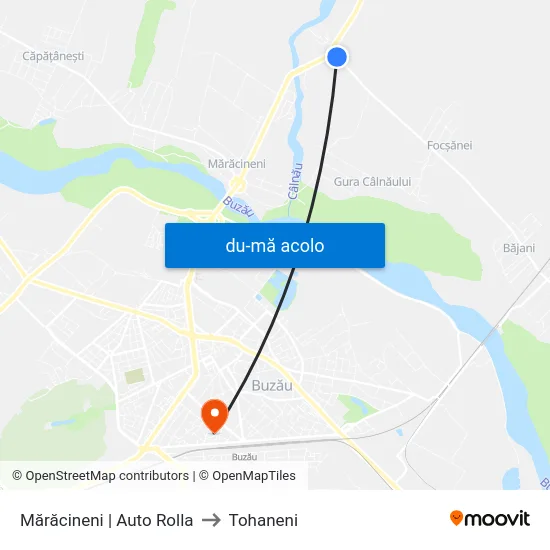 Harta de Mărăcineni | Auto Rolla către Tohaneni