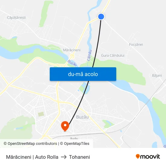Harta de Mărăcineni | Auto Rolla către Tohaneni