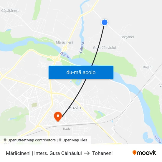 Harta de Mărăcineni | Inters. Gura Câlnăului către Tohaneni