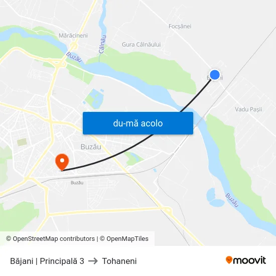 Harta de Băjani | Principală 3 către Tohaneni