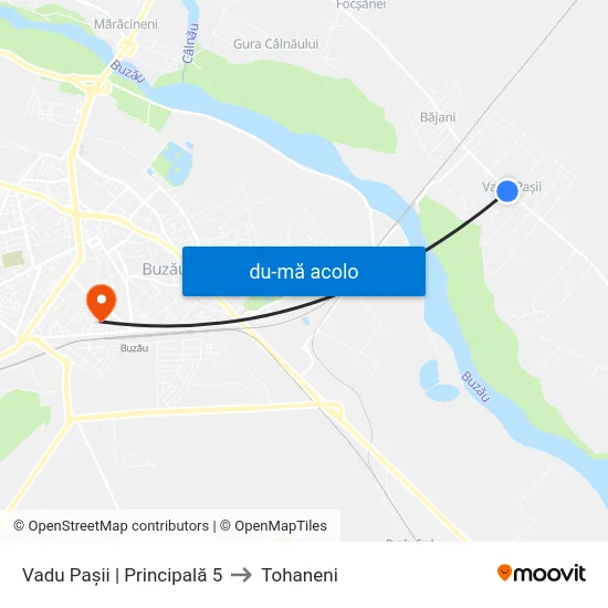 Harta de Vadu Pașii | Principală 5 către Tohaneni