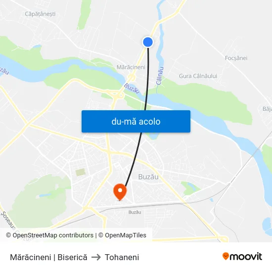 Harta de Mărăcineni | Biserică către Tohaneni