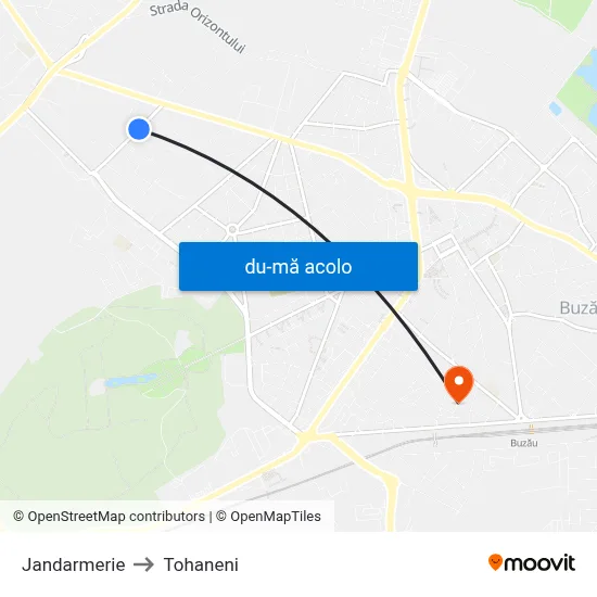 Harta de Jandarmerie către Tohaneni