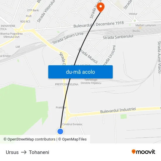 Harta de Ursus către Tohaneni