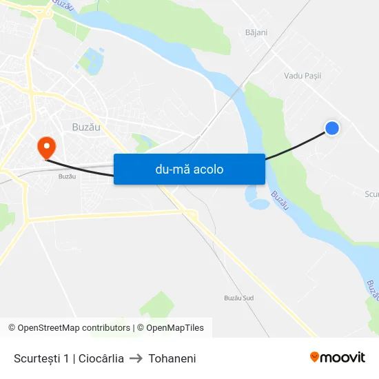 Harta de Scurtești 1 | Ciocârlia către Tohaneni
