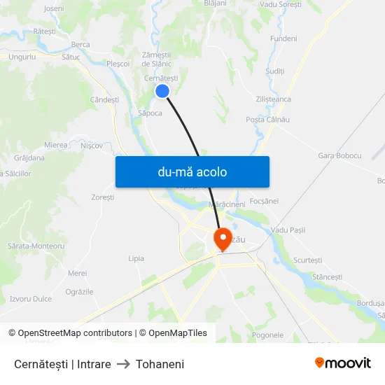Harta de Cernătești | Intrare către Tohaneni