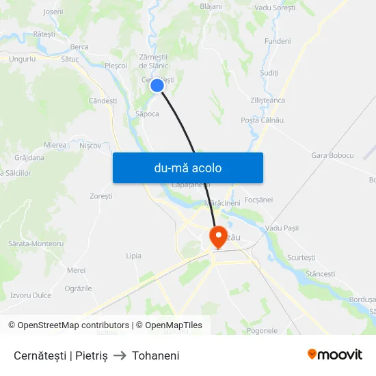 Harta de Cernătești | Pietriș către Tohaneni