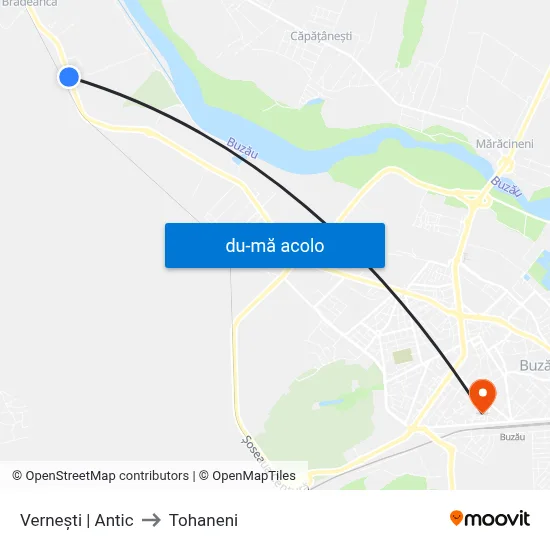 Harta de Vernești | Antic către Tohaneni