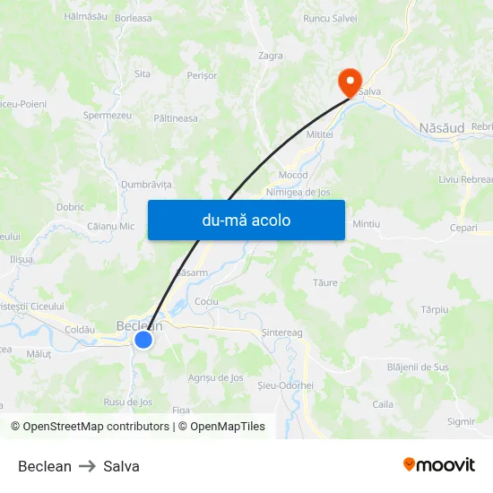 Harta de Beclean către Salva