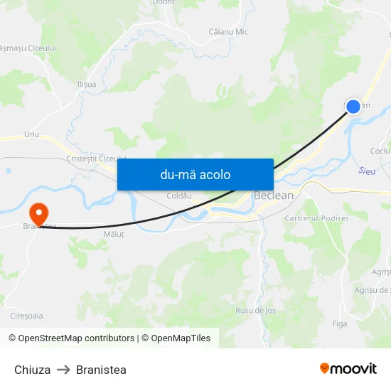 Harta de Chiuza către Branistea