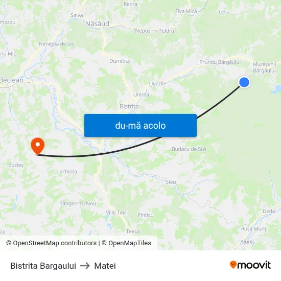 Harta de Bistrita Bargaului către Matei