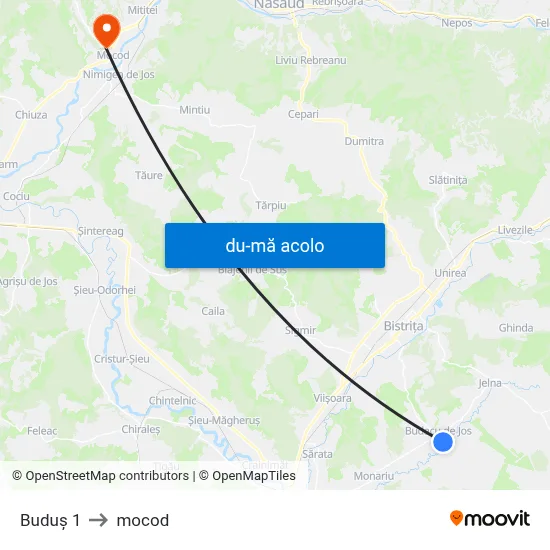 Harta de Buduș 1 către mocod