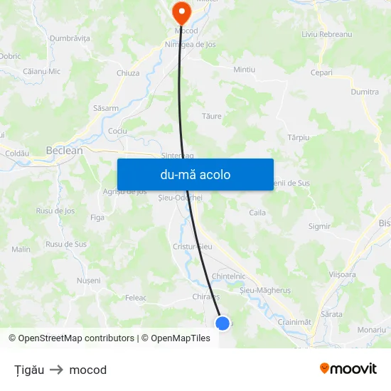 Harta de Țigău către mocod