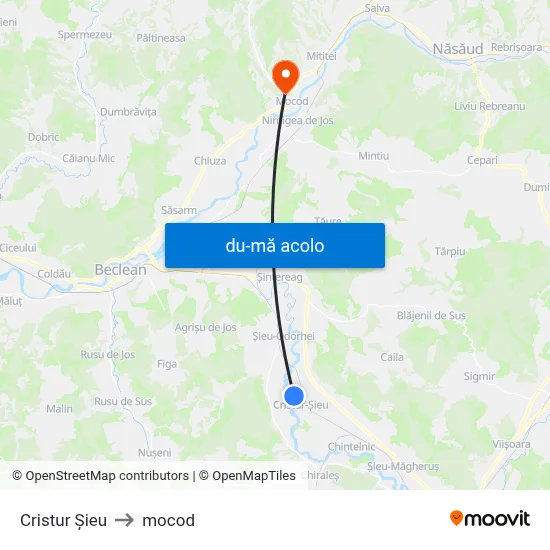 Harta de Cristur Șieu către mocod