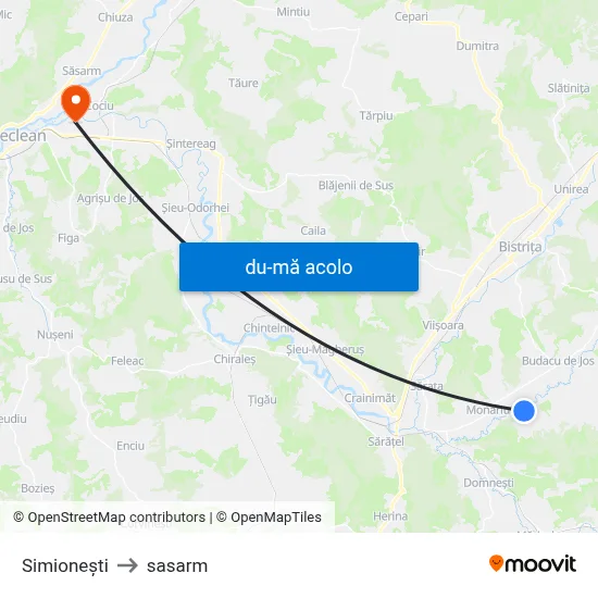 Harta de Simionești către sasarm