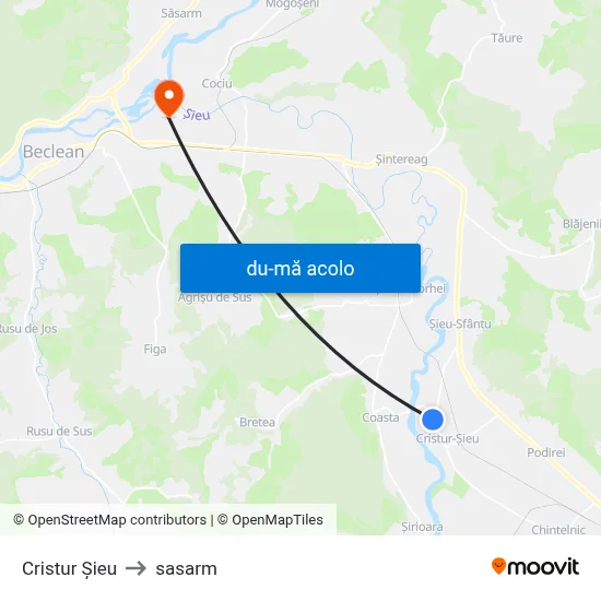 Harta de Cristur Șieu către sasarm