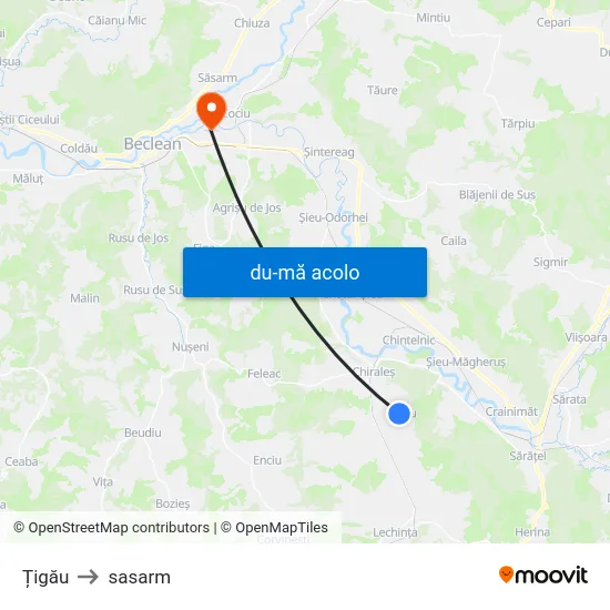 Harta de Țigău către sasarm